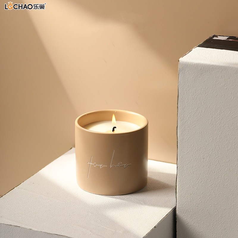 Ceramic Cup Nordic Style Aromatherapy Candle