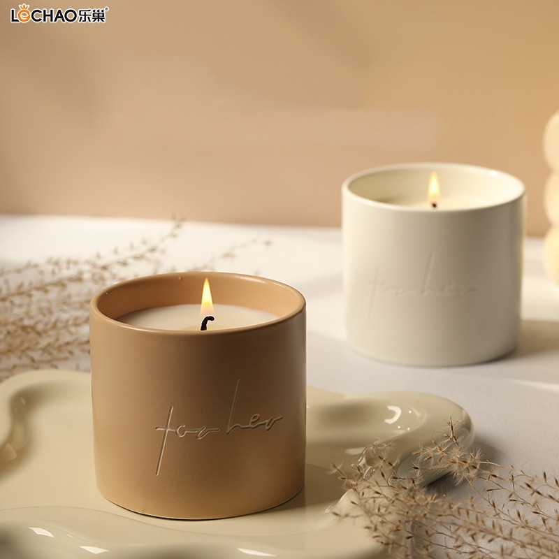 Ceramic Cup Nordic Style Aromatherapy Candle
