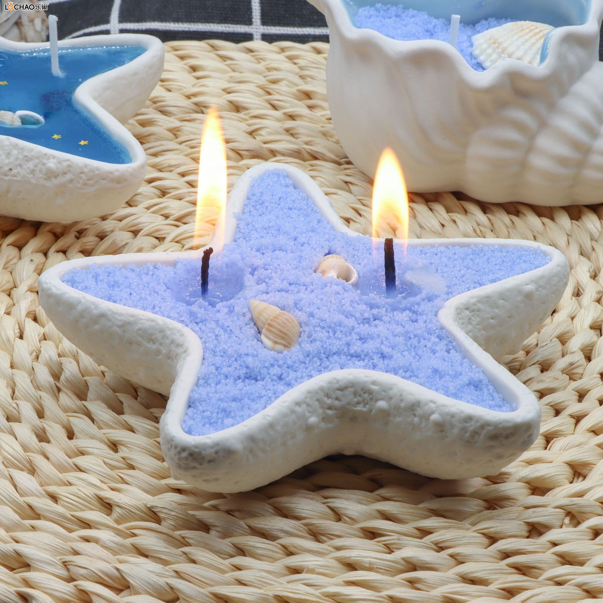 Ocean Style Colorful Ice Flower Shell Starfish Fragrance Particles