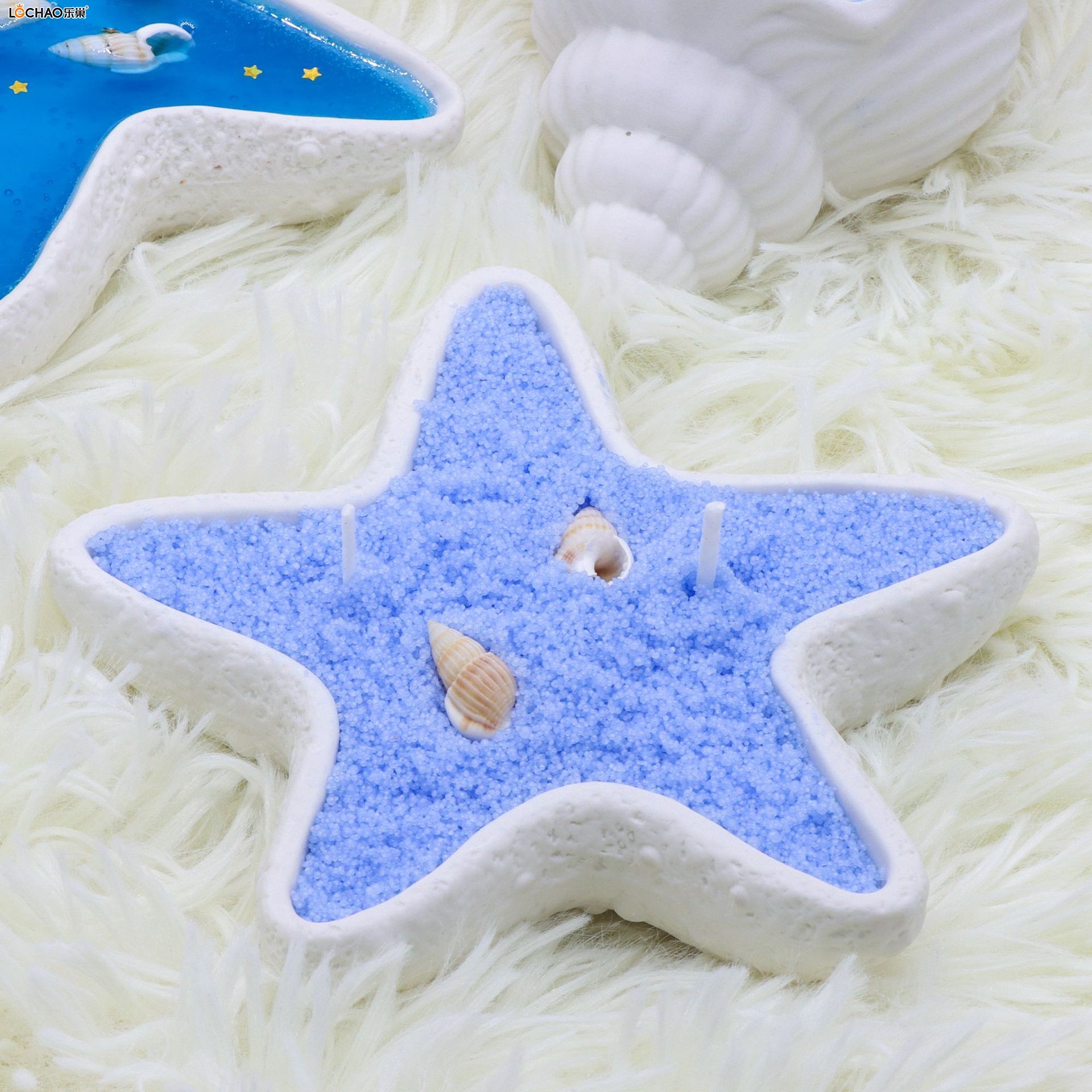 Ocean Style Colorful Ice Flower Shell Starfish Fragrance Particles