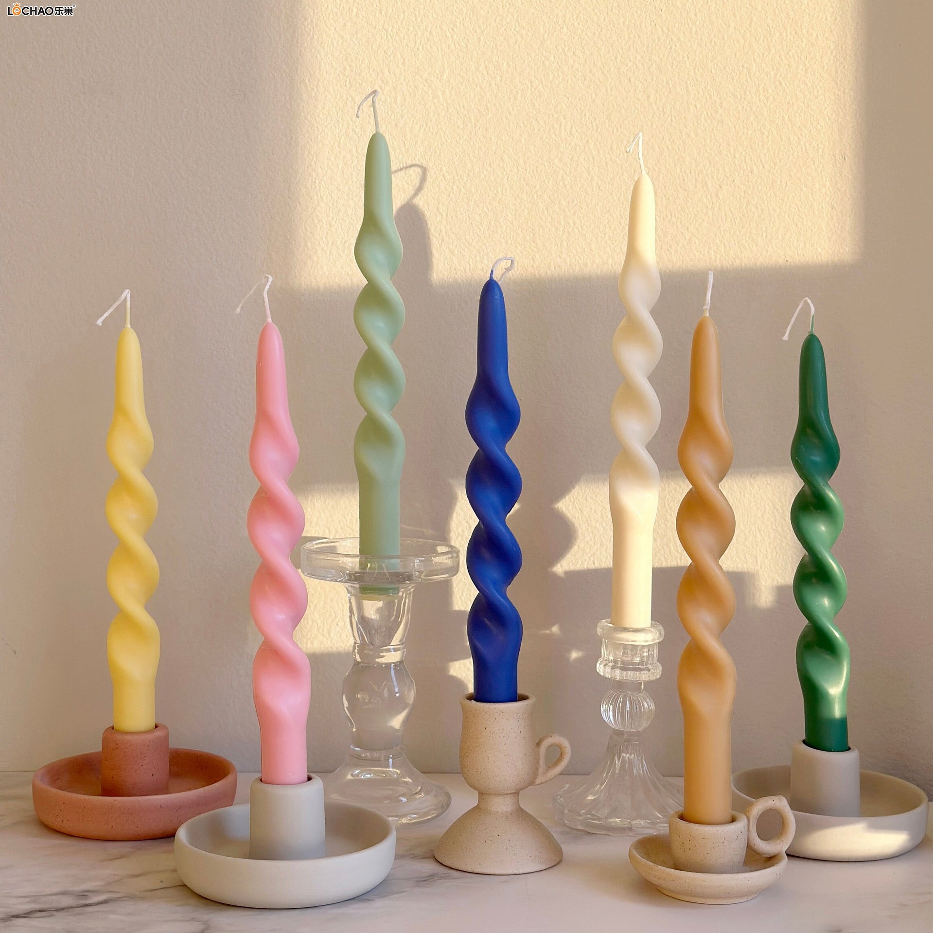 Colorful Spiral Candles
