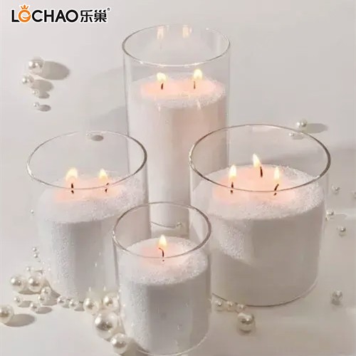 White Large Ice Flower Crystal Granular Sand Wax