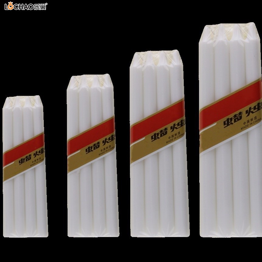 8 White Lighting Candles Emergency Household Candles