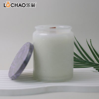 European style relief glass scented candle