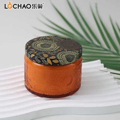 Scented Candle in Embossed Glass