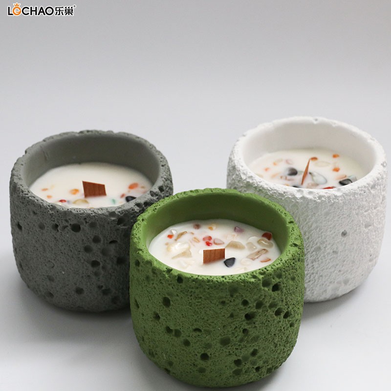 Nordic style cement cup scented candle