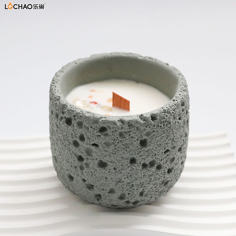 Nordic style cement cup scented candle
