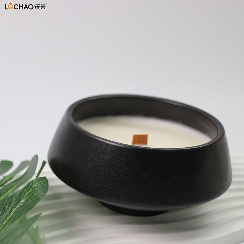 Large bowl porcelain jar scented candle