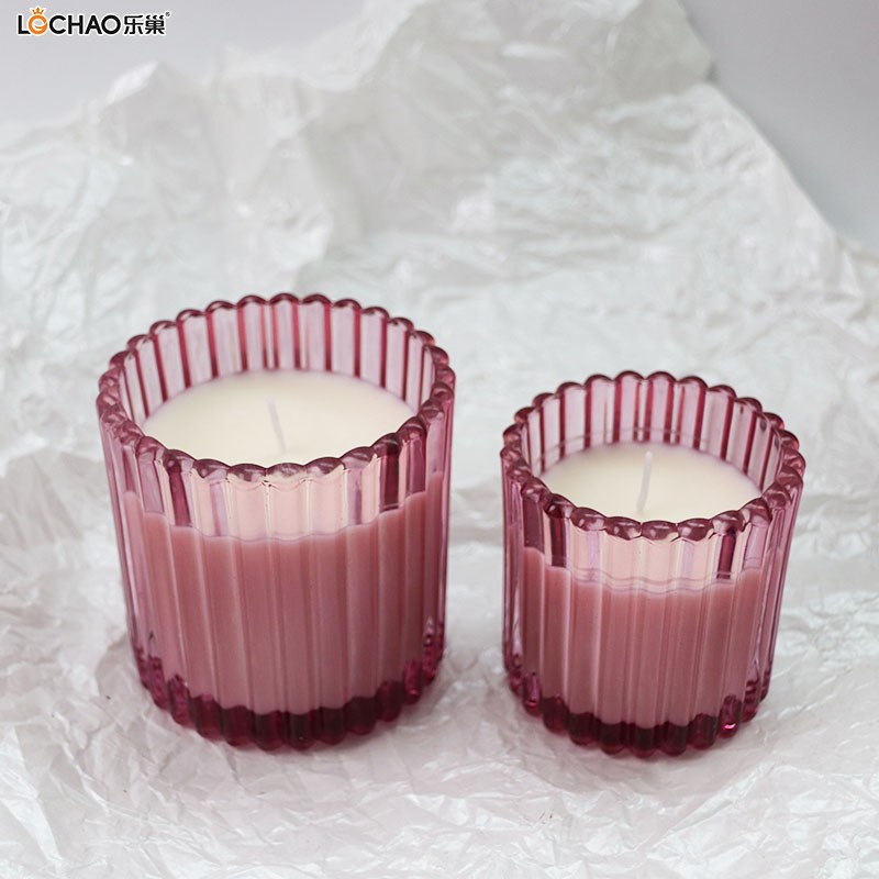 Glass scented candle