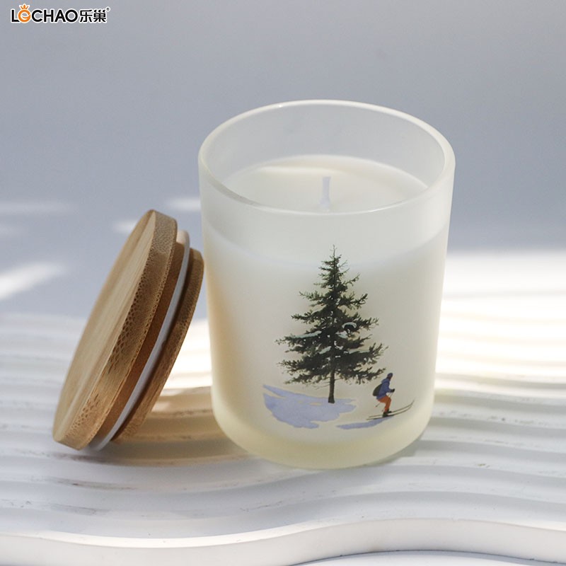 Glass pattern scented candle