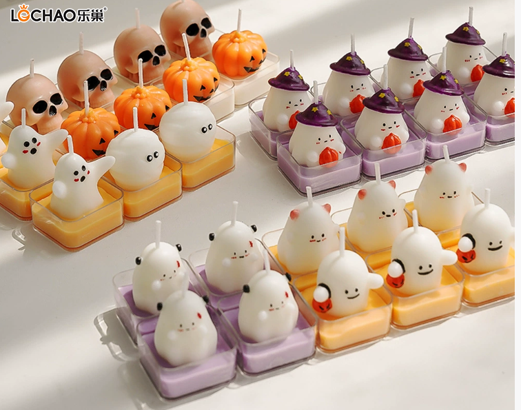 Halloween funny and diverse art candles