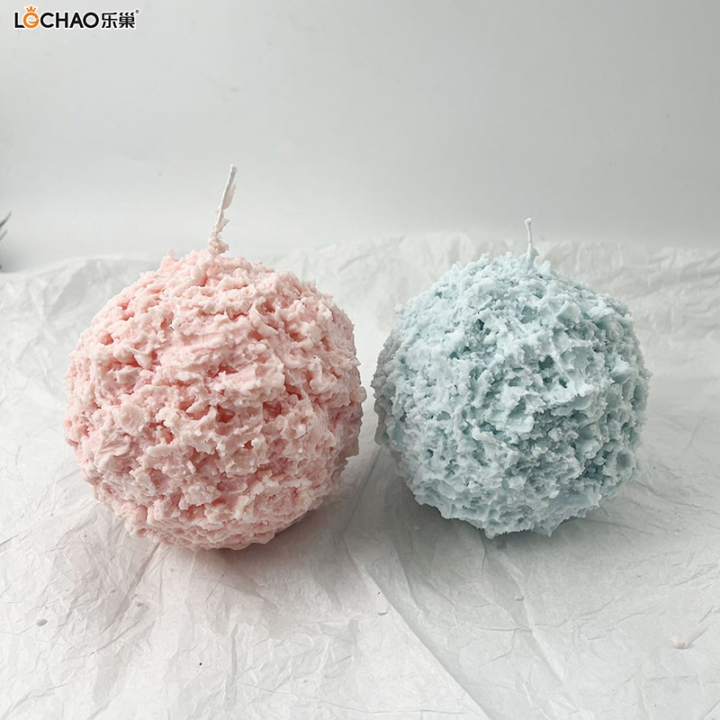 Hollow spherical spiral burning aromatherapy candle