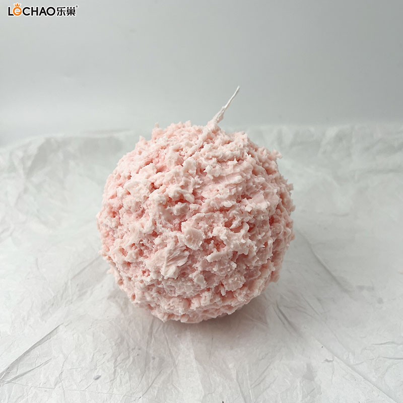 Hollow spherical spiral burning aromatherapy candle