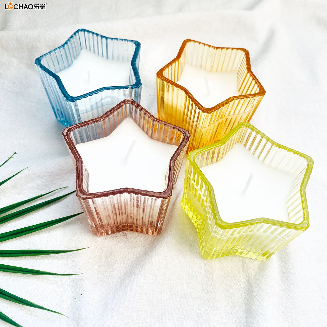 Five-pointed Star-shaped Glass Scented Candle