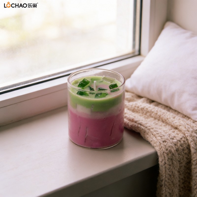 Beverage glass scented candle