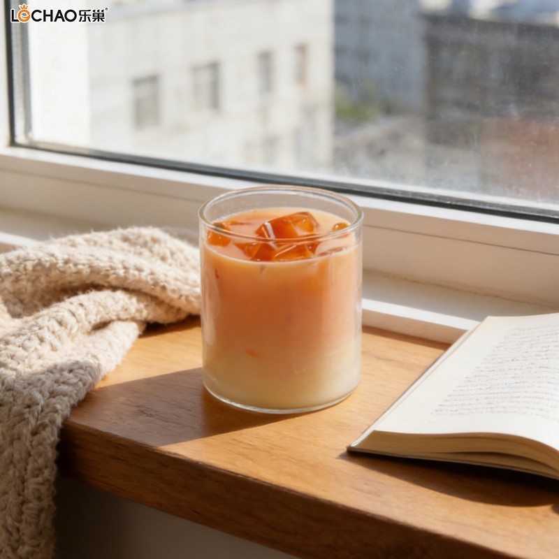 Beverage glass scented candle